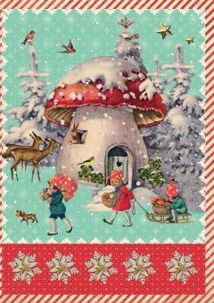 Immagini Vintage Natale.Biglietto Di Auguri Di Natale Motivo Vintage By Christina Kolsch By Roger La Borde Amazon It Cancelleria E Prodotti Per Ufficio