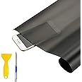 KOMAS 12” X 48” Tint Vinyl Film Sticker Sheet Roll for Car Headlight, Tail Lights, Fog Lights with Squeegee + Cutter (Matt Black)