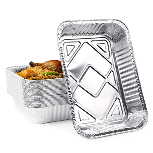MATANA 25 Reusable Large Aluminium Foil Roasting Oven Trays 37x27cm