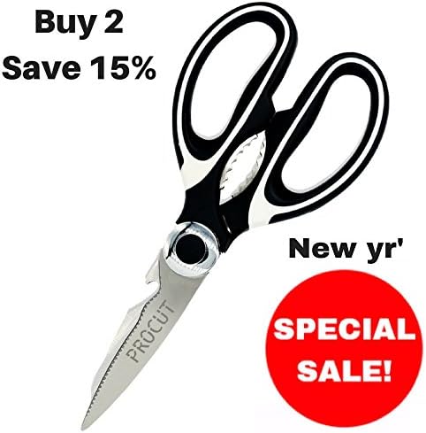 ProCut Ultra Sharp Premium Heavy Duty Kitchen Shears and Multi Purpose Chicken Poultry Scissors