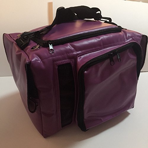 Hot Sale! PU Leather Thailand Classic Purple Style Puppy Kitten Sugar Glider Birds Prairie dog Chinchillas Small Pet Travel Cage Shoulder Bag Kennel Carrier By Polar Bear's Republic
