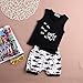 Baby Boy Girl T-Shirt Clothes Shark and Doo Doo Print Summer Cotton Sleeveless Outfits Set Tops and Short Pants (18-24 Months)