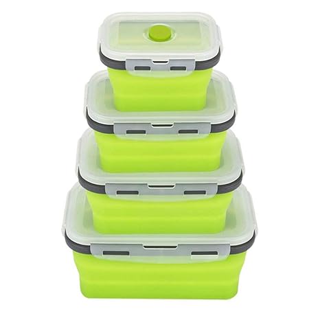 Caja De Almuerzo Del Silicón Respetuoso Fiambrera Microondas ...