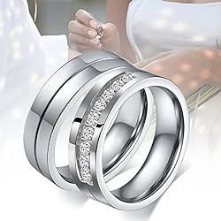 Aeici Stainless Steel Couples Rings Set Sun and