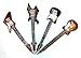 Rock'n Roll Guitar Pen's. Hand Painted Guitarz. Set of 4