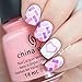 Whats Up Nails - Open Heart Nail Stencils Stickers Vinyls for Nail Art Design (1 Sheet, 20 Stencils)