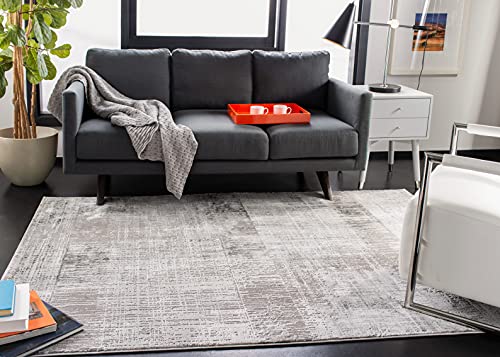 SAFAVIEH Craft Collection Area Rug - 5'3" x 7'6", Grey & Dark Grey, Modern Abstract Design, Non-Shedding & Easy Care, Ideal for High Traffic Areas in Living Room, Bedroom (CFT874H) at Amazon