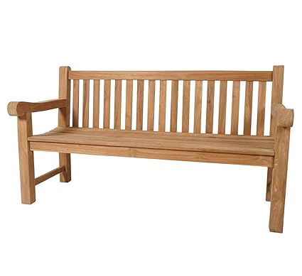 KMH®, 4-sitzer Gartenbank Balmoral (180 cm) - ECHT Teak (#102063)