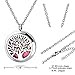 UNKE Aromatherapy Essential Oil Diffuser Necklace - Tree of Life Round Pendant Locket