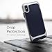 Spigen Neo Hybrid Designed for Apple iPhone X Case (2017) - Midnight Blue & Satin Silver