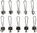 Heavy Duty Rustic Entryway Hooks - 10 Pack of Wall Mounted Vintage Double Coat Hangers with Four Extra Long Bronze Metal Screws Included
