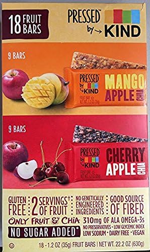 Pressed by KIND Fruit Bars, Variety Pack, 1.2 oz (18 Count)