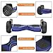 NHT Hoverboard - All Terrain Rugged 8.5 Inch Wheels Off-Road Electric Smart Self Balancing Scooter with Built-in Bluetooth Speaker LED Lights - UL2272 Certified (107 Blue)