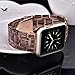 V-Moro Compatible 38mm 40mm iWatch Band Women Men- Fashion Resin Apple Watch Band Bracelet with Copper Stainless Steel Buckle for Apple Watch Series 5 Series 4 Series 3 Series 2 - Coffee Wood Grain