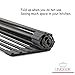 Uniqook Roll Up Dish Drying Rack - Over the Sink Multipurpose XL Silicone Stainless Steel Dishes Drainer, Drain Board Colander Mat and Dry Dishes Organizer, for Pans Bottles Bowls, Foldable Storage