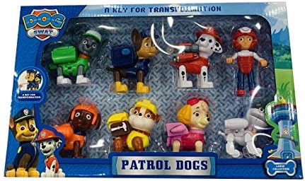 VikriDa 8Pcs Set Transformable Action Figure Toys 4Inch Tall