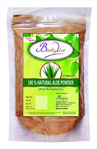 100% Natural AloeVera Leaves (ALOE BARBADENSIS) Powder for SMOOTH HAIRS NATURALLY by BESTY LIVE (1/2 lb / 8 ounces / 227 g)