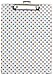 Emraw Paperboard Clipboard Colorful Polka Dot Patterned Large Standard Size Paperboard Assorted Bright Colored Hardboard Set Low Profile Clip - 6 Pack Wall Mount Clip Boards