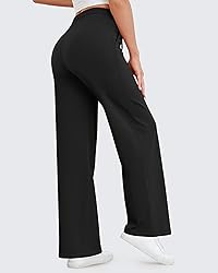 G4Free Black Wide Leg Pants for Women Sweatpants