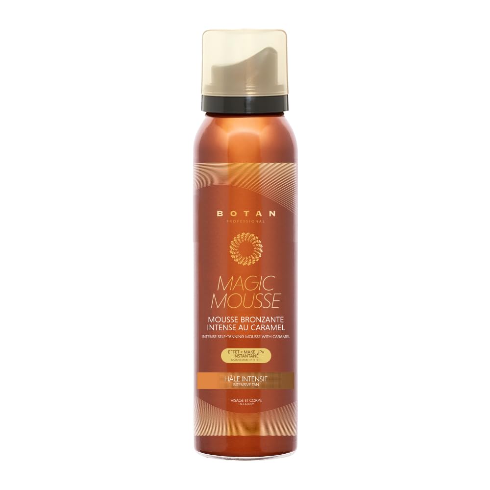 BOTAN Cosmetics - Caramel Self-Tanning Mousse - Natural Healthy Glow Tanned Complexion - Streak-free - Vegetable DHA - Vegan