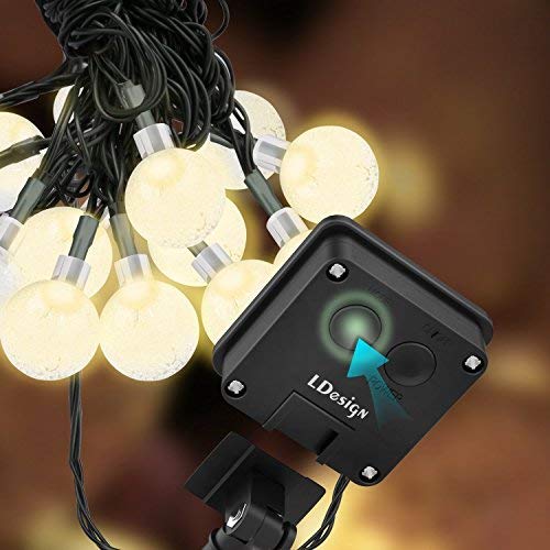 Outdoor Solar String Lights Lights, LDesign Christmas Lights 30 Warm Globe Solar String Lights for Outdoor& Indoor