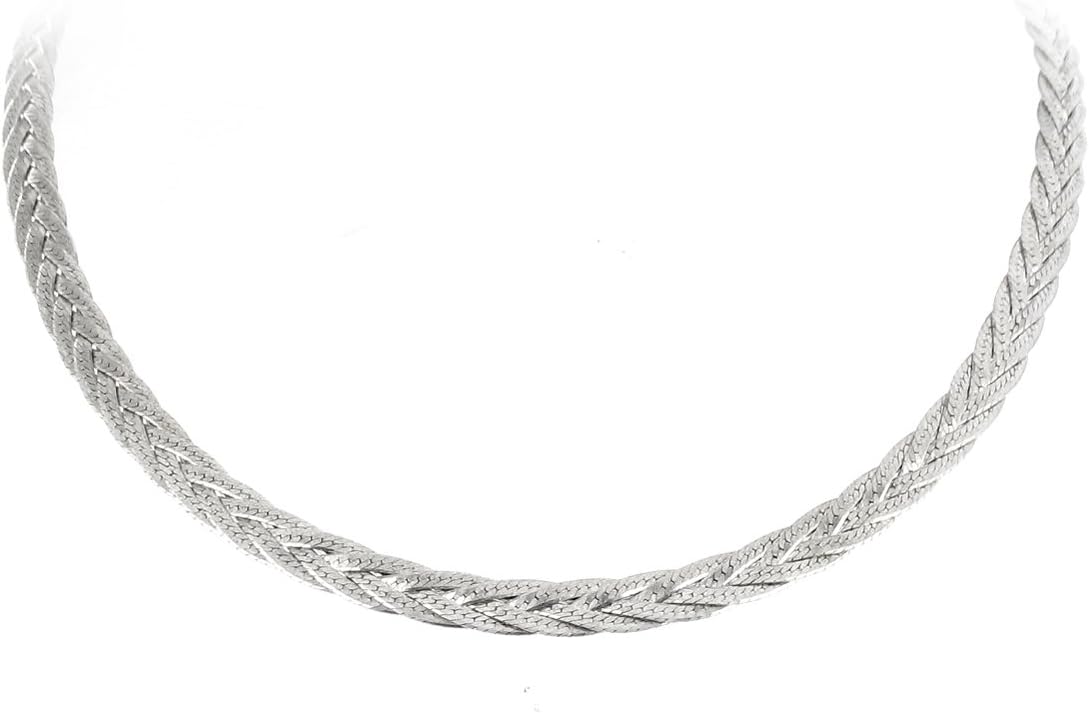 Tous mes bijoux All My Jewellery-Women's Necklace with 4 Flat CDMC743 Braid Wire Pendant Silver 925/1000 16.6 g, 45 cm