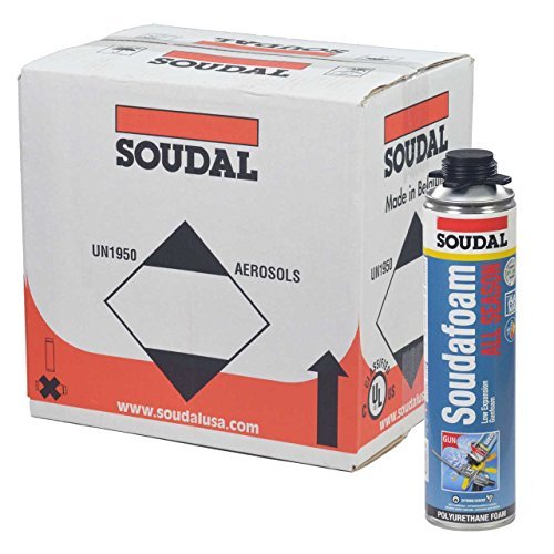 Soudal All Season Window & Door Pro Gun Foam, 24oz, Full Case of 12