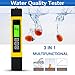 TDS Meter Digital Water Tester, Professional TDS/EC/Temperature Meter 3-in-1, Accurate and Reliable, Measure 0-9990ppm, Ideal for Drinking Water, Aquariums, Swimming Pools etc.