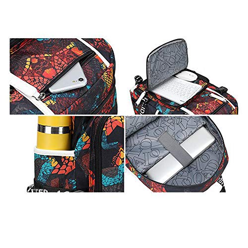 Soccer Player Star Cristiano Ronaldo Multifunction Backpack CR7 Travel Student Football Fans Bookbag For Men Women (Style 6)
