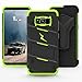 Samsung Galaxy S8 Case, Zizo [Bolt Series] w/ [Galaxy S8 Screen Protector] Kickstand [12 ft. Military Grade Drop Tested] Holster Belt Clip - Galaxy S8 Black/Neon Green