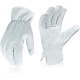 Intra-FIT Goatskin Leather Work Gloves - Flexible Grip for Driving, Warehouse, Gardening & DIY Projects