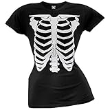Skeleton Glow In The Dark Juniors Costume T-Shirt