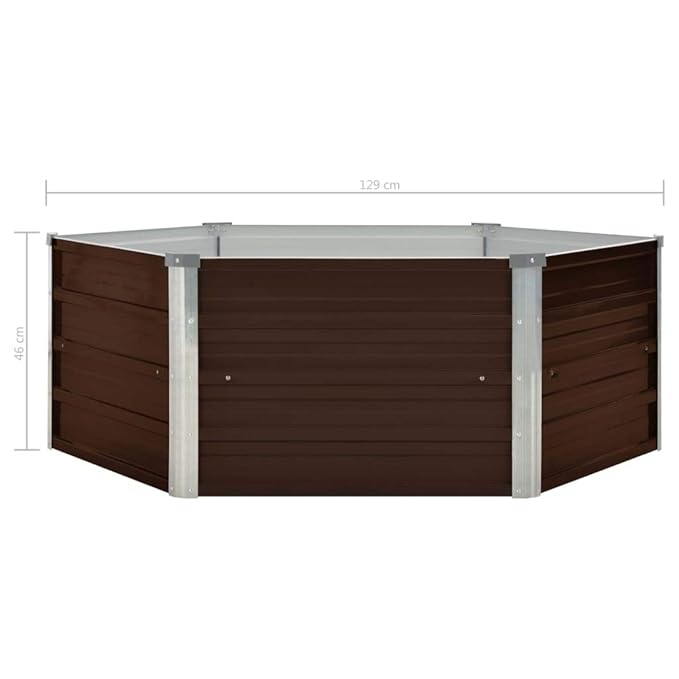 Tidyard Huerto Urbano,Mesa de Cultivo de Acero galvanizado marrón ...