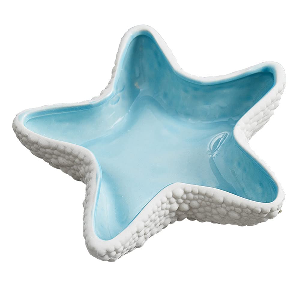 Holibanna Ceramic Jewelry Dish Ring Holder Tray Jewelry Display Dish Trinket Organizer Storage Plate Key Bowl for Earring Bracelet Necklace Keys Wedding