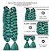HVAXING 82 inch Ombre Jumbo Braiding Hair Extensions 2Pcs/Lot 165g/pcs High Temperature Kanekalon Fiber Crochet Twist Braids (Deep Green)