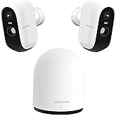 WUUK Security Cameras Wireless Outdoor, Indoor Home Surveillance System, 2K, No Monthly Fee, Motion Alert, Night Vision, 2.4/5 GHz WiFi, 32G Local Storage, Compatible with Alexa & Google, 2-Camera Kit