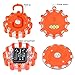 Yandu LED Road Flares (6 PACK) Emergency Beacon Safety Flare Flashing Warning Light for Car Truck Boat with Hook and Magnetic Base (set of 6)