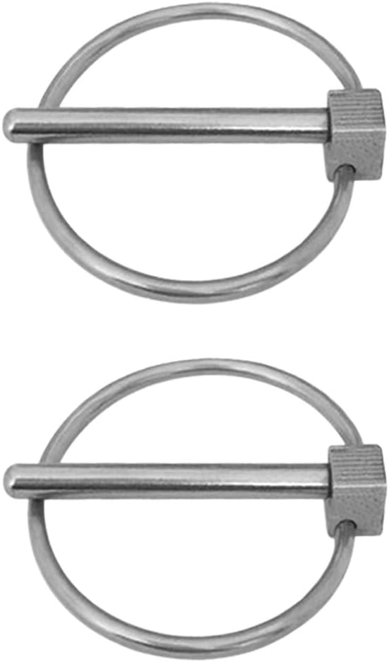 Sharplace 2pcs 4mm Safety Lynch Pins Locking Pin Clip for Trailers Farm