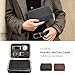 Watch Travel Case Portable Leather Zippered Watch Storage Box Display Organizer Case, Best Gift for Men, Women (4 Slot, Black)