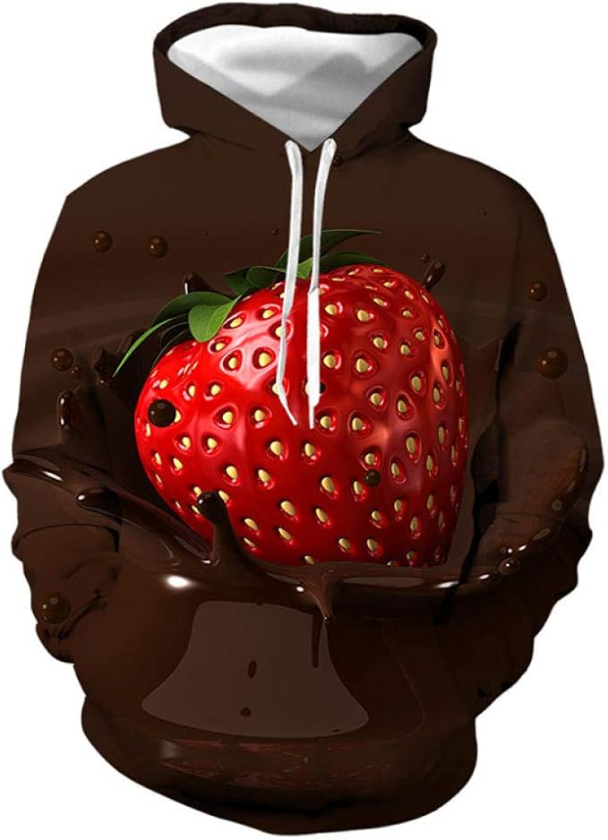 Funny Strawberries Pineapple Hoodies Men Women Fashion Sweatshirt 3D