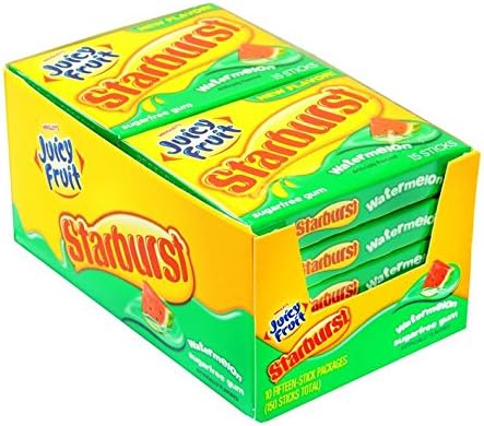 Product Of Wrigleys, Starburst Juicy Fruit Watermelon, Count 10 (15S) - Gum / Grab Varieties &amp; Flavors