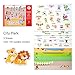Jar Melo Reusable Sticker Pad; City Park; 5 Scenes and Over 145 Stickers; Separated Scenes