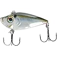Strike King Red Eye Shad Fishing Lure, Lipless Crankbait, Free-floating Internal Rattles, 3D Eyes, Premium Size 4 Treble Hooks, 3/8-Ounce, Sinking