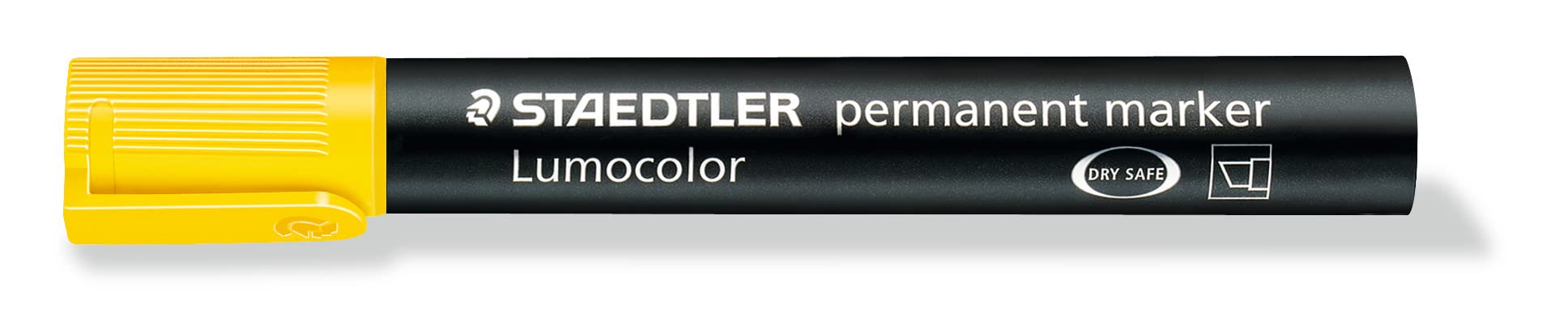 Staedtler Lumocolor Permanent Marker 350-1 Chisel Tip- Yellow (Pack of 10)
