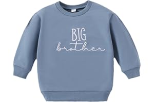 WoHaHa Big Brother Sister Lil Bro Sis Long Sleeve Pullover Sweatshirt Toddler Baby Boys Girls Tops Siblings Matching Clothes