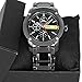 Mens Quartz Watch Stainless Steel Strap Army Auto Date Calendar Wristwatch Black