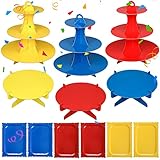 12 Pcs Colorful Cake Stand Set 3 Tier Round