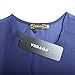 VOBAGA® Women's Loose Casual Stripe Color Collision T-Shirt Tops Blouse Green L