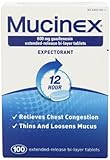 Mucinex SE 12 Hr Chest Congestion Expectorant, Tablets, 100ct