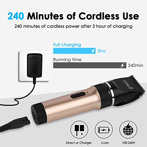 Ceenwes Hair Clippers Cordless Quiet Hair Trimmers Rechargeable Body